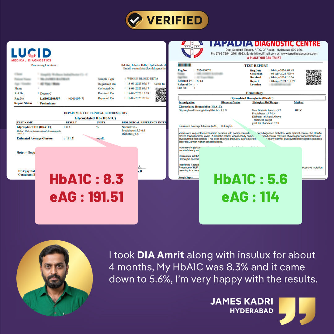 DiaAmrit Effervescent: Karela Jamun Juice for Diabetes Control