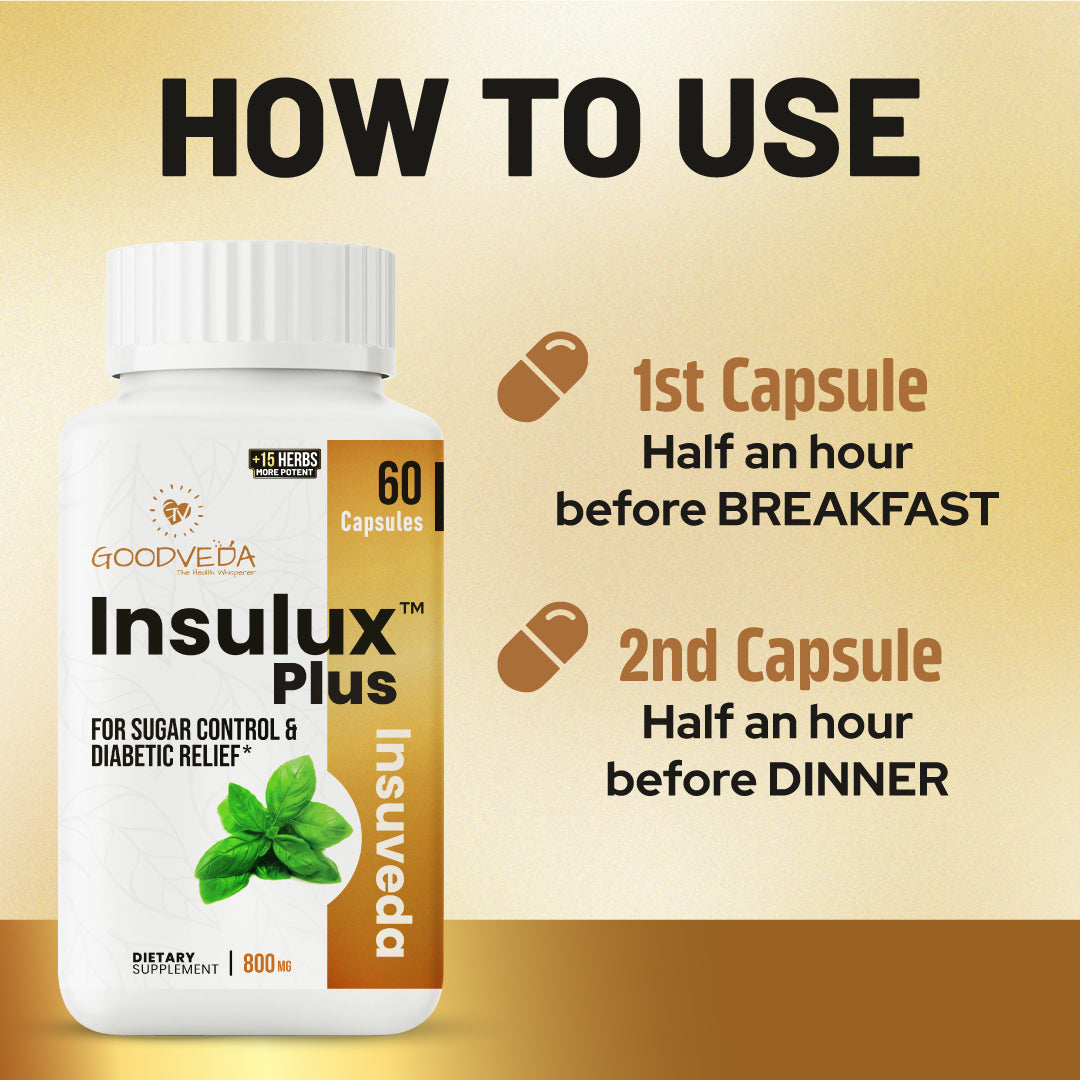 Insulux Plus | Renewed Ayurvedic Formula for Healthy Blood Sugar Support. Best Results in Up to 70 Days