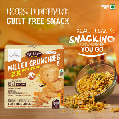 Mad Masala Flavor - Millet Crunchies The Ultimate Healthy Snack for Diabetic Support, Weight Management, and Gut Health