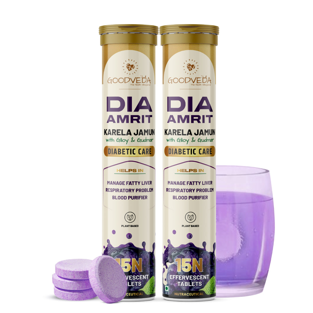 DiaAmrit Effervescent: Karela Jamun Juice for Diabetes Control