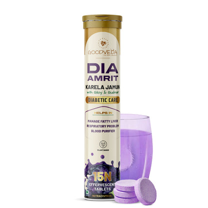 DiaAmrit Effervescent: Karela Jamun Juice for Diabetes Control